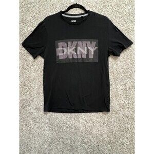 DKNY Sport Black Logo T-Shirt Men’s Short Sleeve Graphic Tee Casual Streetwear